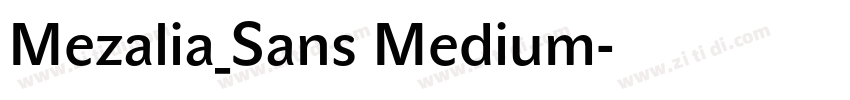 Mezalia_Sans Medium字体转换
